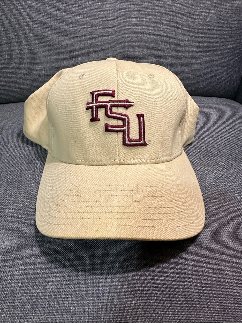 FSU Embroidered Logo Baseball Cap in Yellow